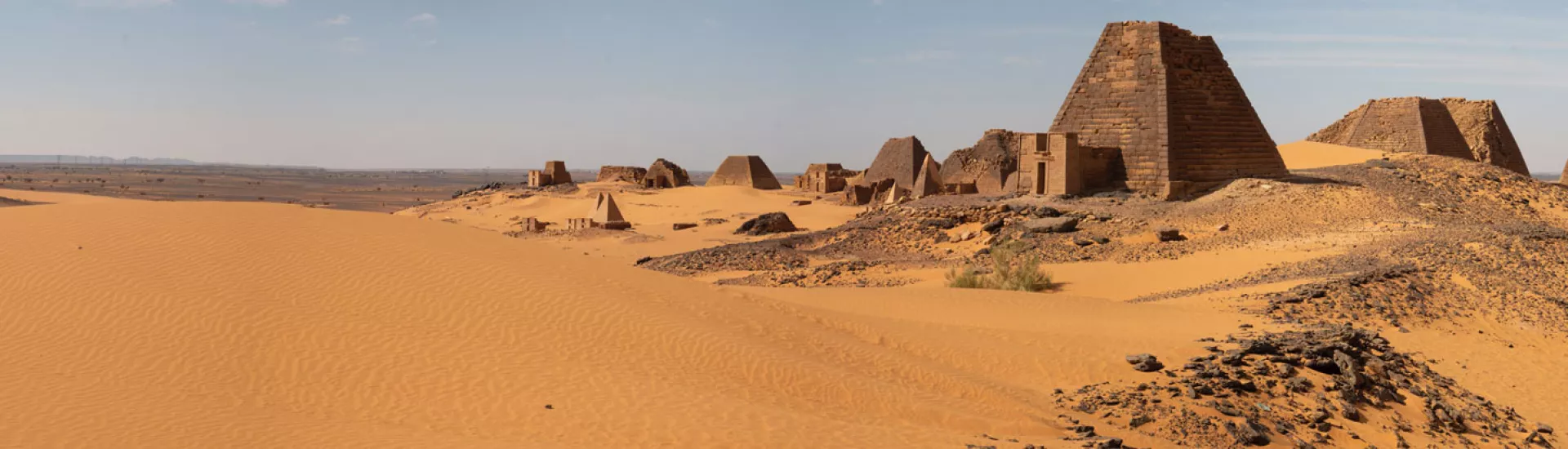 The pyramids of Meroe in Sudan