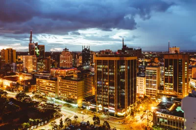 Buildings at sunset, Nairobi, Kenya