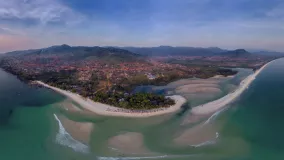 A beautiful view of River Two beach in Sierra Leone.