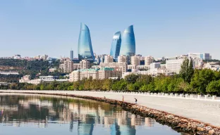 Flame Towers in Baku, Azerbaijan