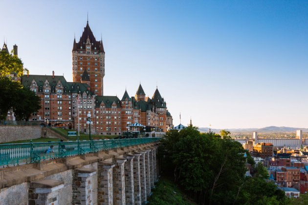 Frontenac Castle and Dufferin Terrace - Quebec City, Quebec, Canada