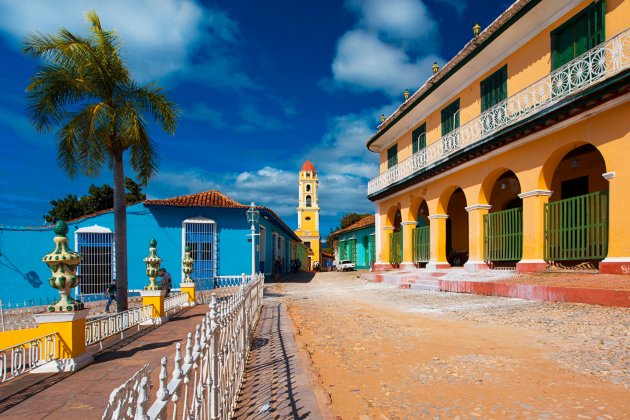 Trindad church tower and architecture Cuba