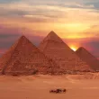 The pyramids on the Giza Plateau