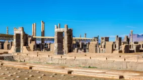 Ruins of Imperial Treasury at Persepolis, Iran