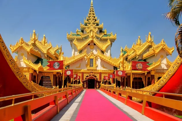 A palace in Yangon, Myanmar.