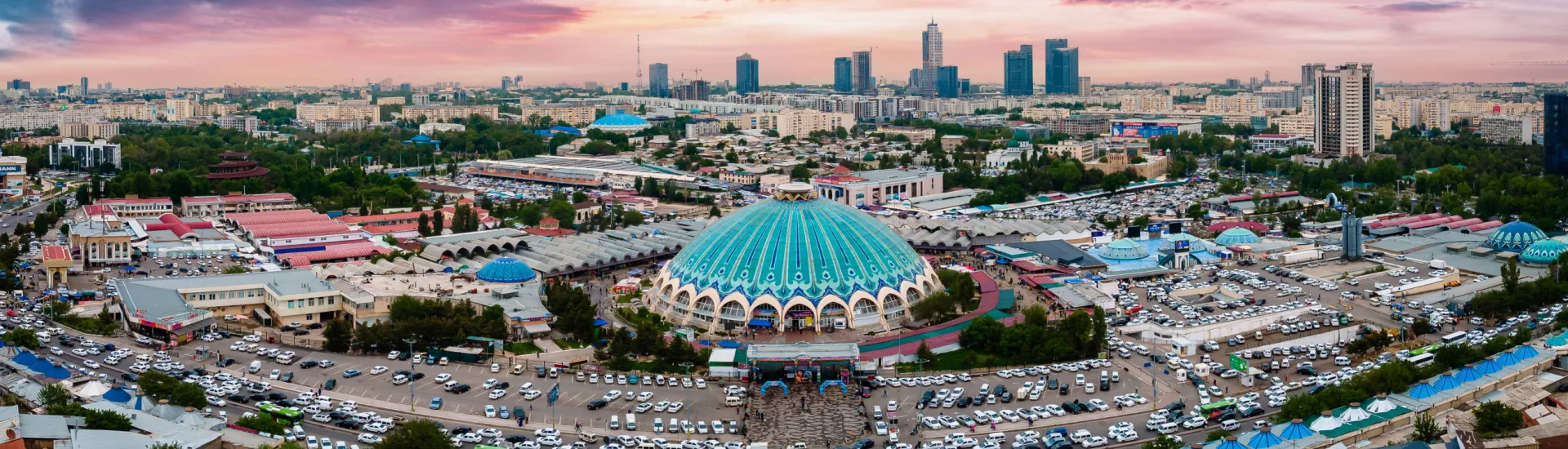 A bird's eye view of Tashkent, Uzbekistan