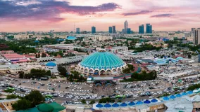 A bird's eye view of Tashkent, Uzbekistan