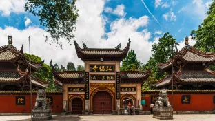 Temple, Stone carving, China