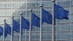 EU flags in Berlaymont