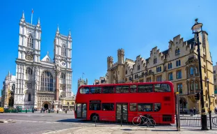 Street view of London, UK