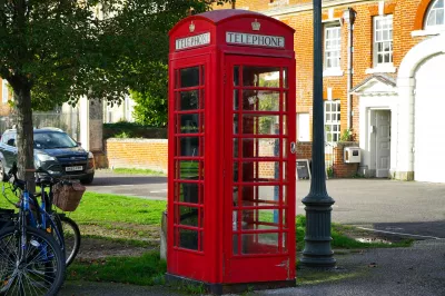 The red telephone box is a London landmark