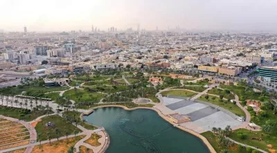 Панорамный вид город Эр-Рияде, Саудовская Аравия