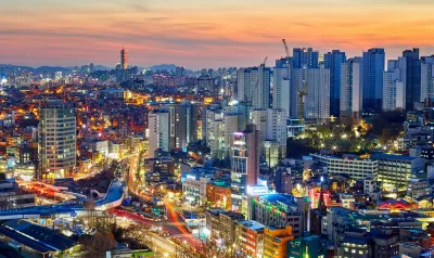 Stadtbild in Seoul, Südkorea