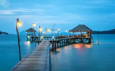 Schöner Blick auf die Lagune vom Jetty Beach, Thailand