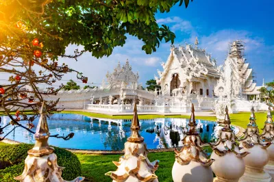 White temple in Chiang Rai. Thailand