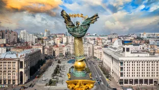 Independence Monument in Kiev, Ukraine