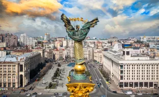 Independence Monument in Kiev, Ukraine